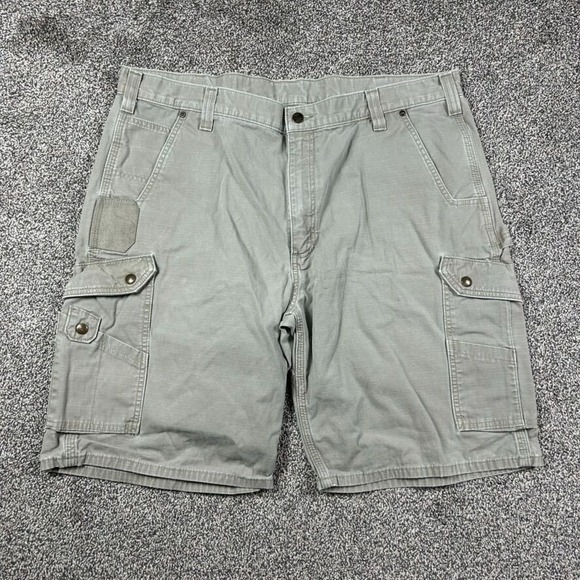 Carhartt Mens 42 Relaxed Fit Cargo Short Bundle Desert & Moss Durable Workwear - Picture 2 of 16